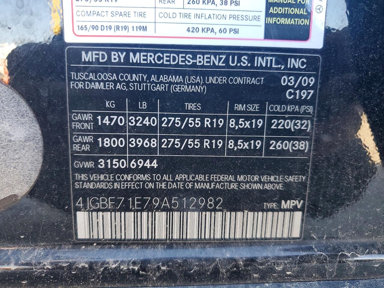 2009 MERCEDES-BENZ GL 450 4MATIC photo 25