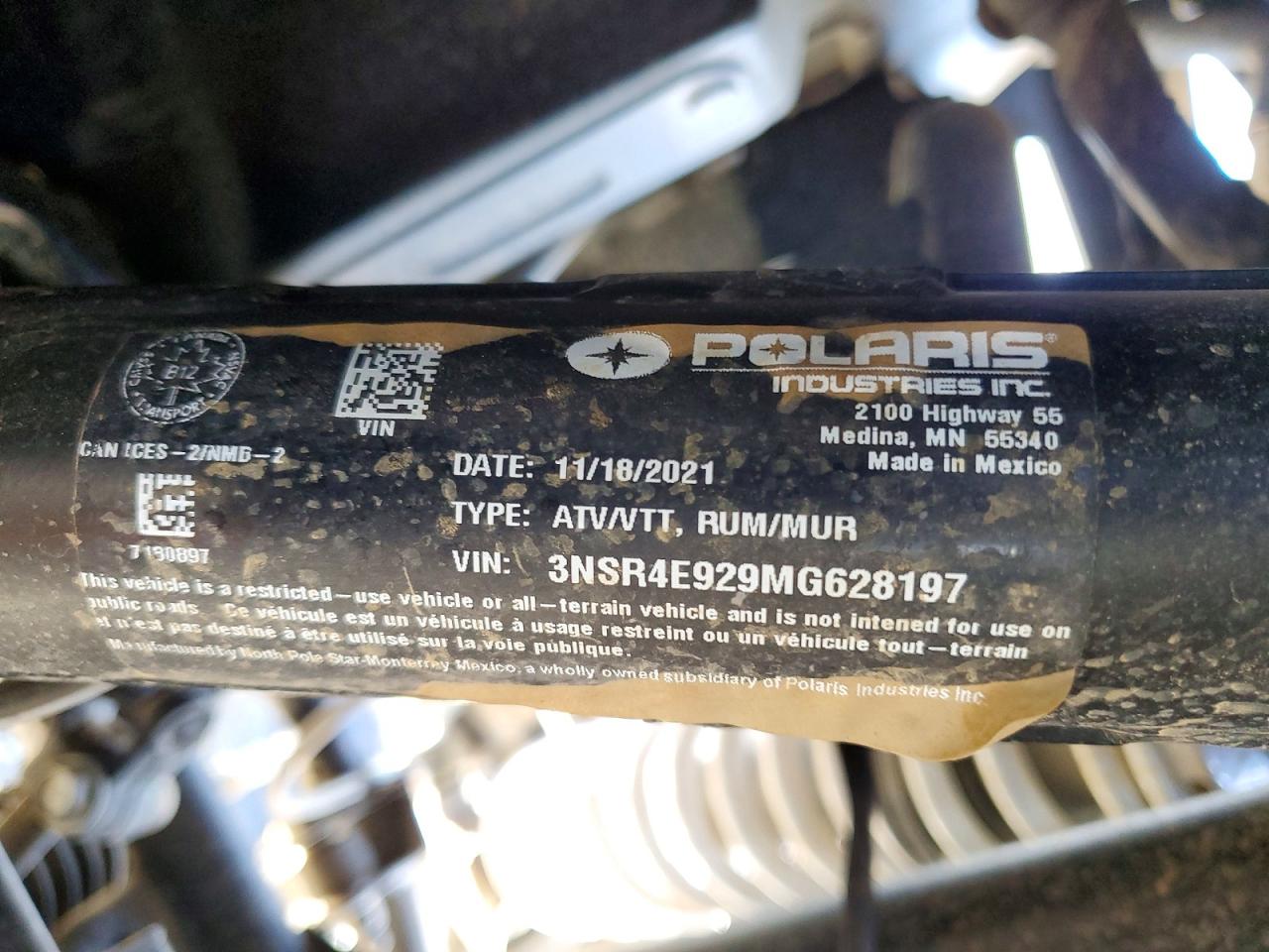 2021 POLARIS RZR UTILITY VEHICLE photo 10