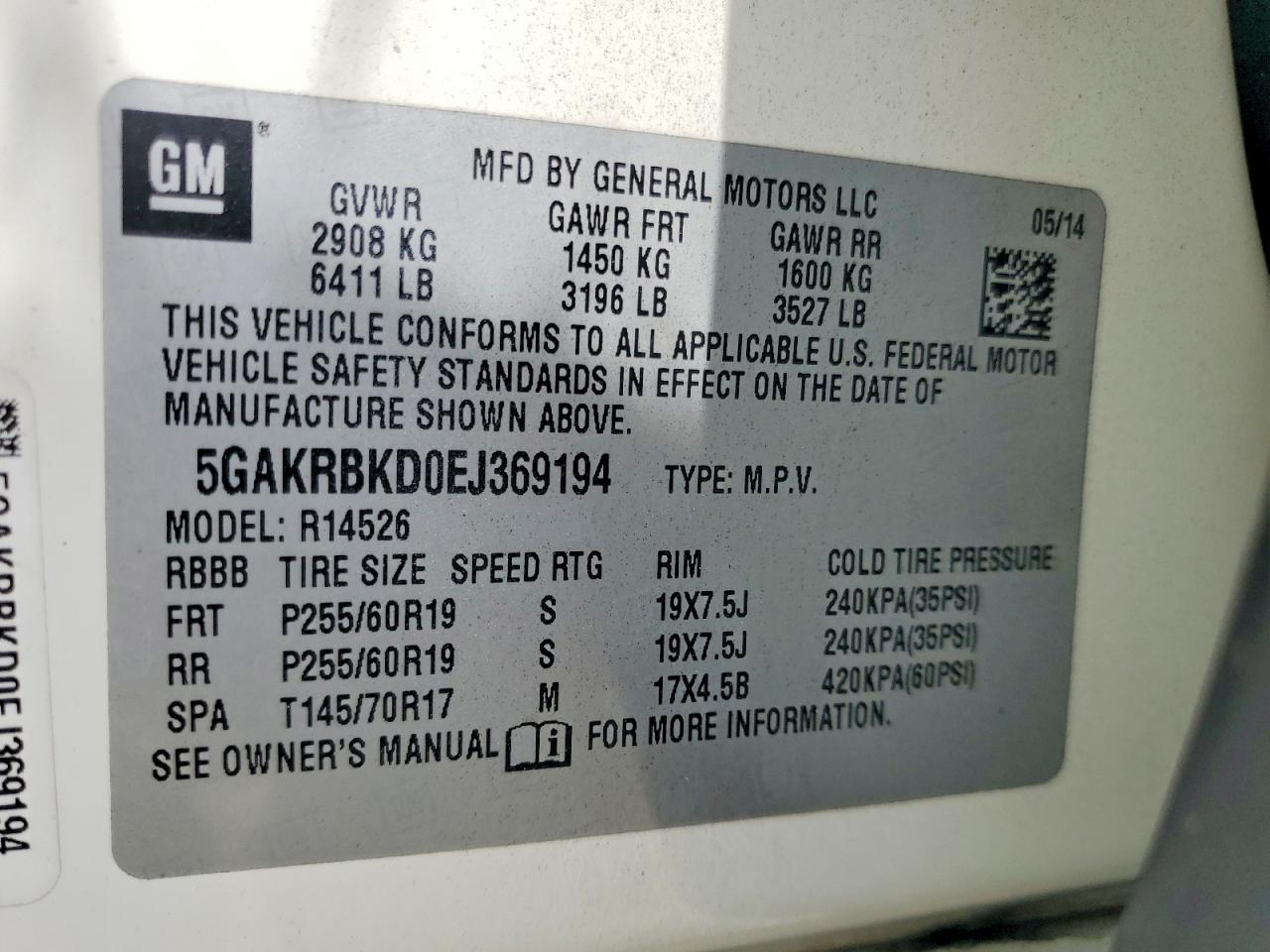 2014 BUICK ENCLAVE photo 37