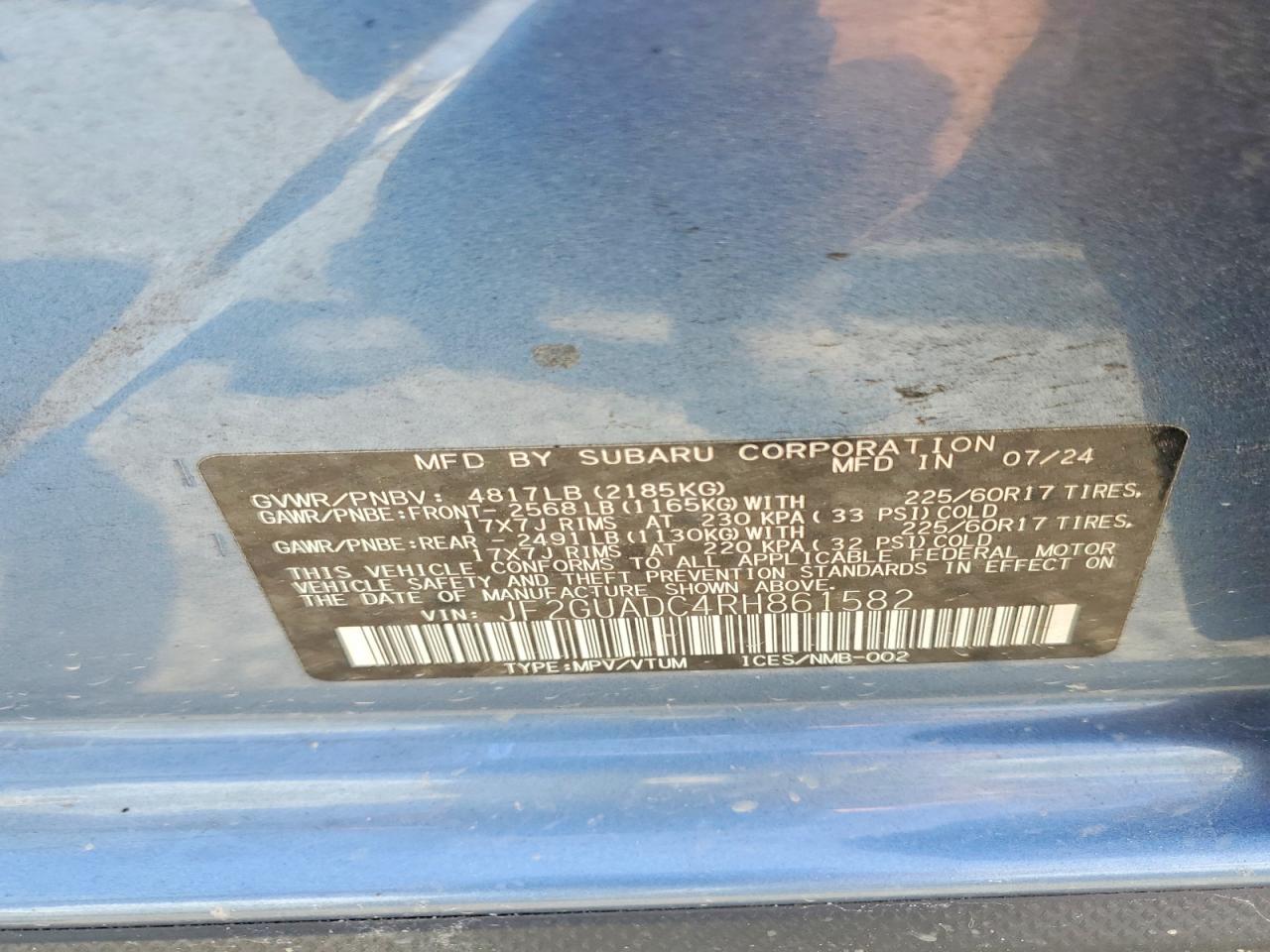 2024 SUBARU CROSSTREK PREMIUM photo 27
