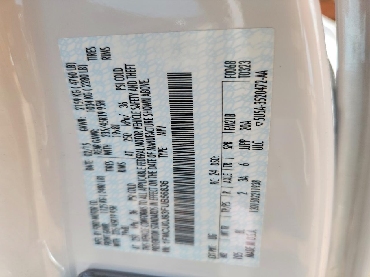 2015 FORD ESCAPE TITANIUM photo 25