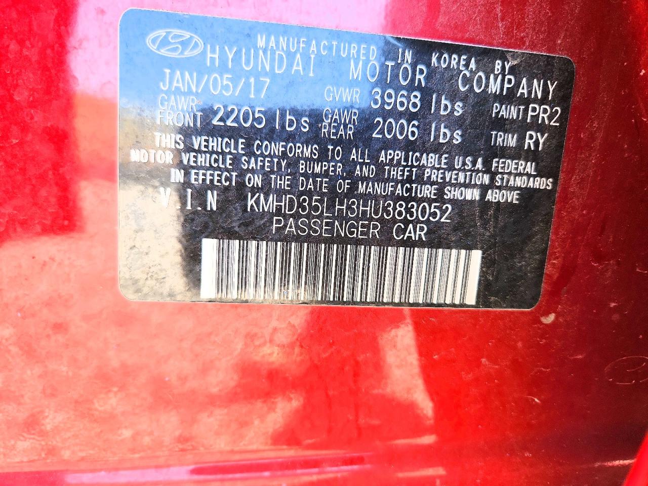 2017 HYUNDAI ELANTRA GT BASE photo 23