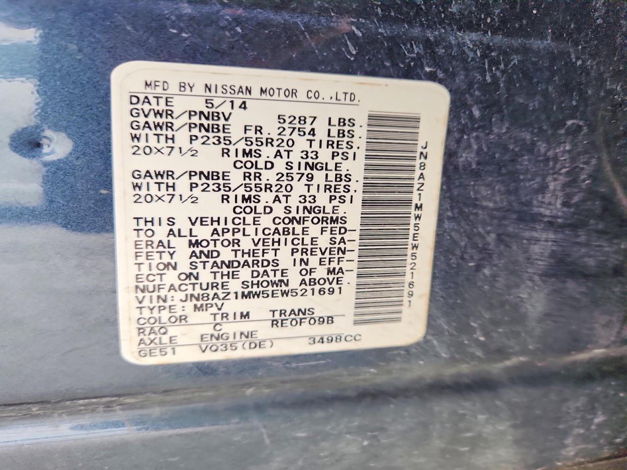 2014 NISSAN MURANO LE photo 25