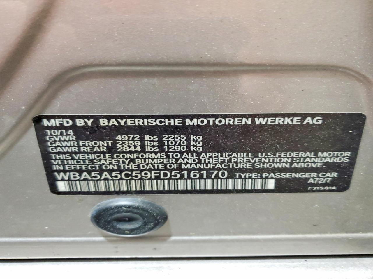 2015 BMW 528 I photo 34