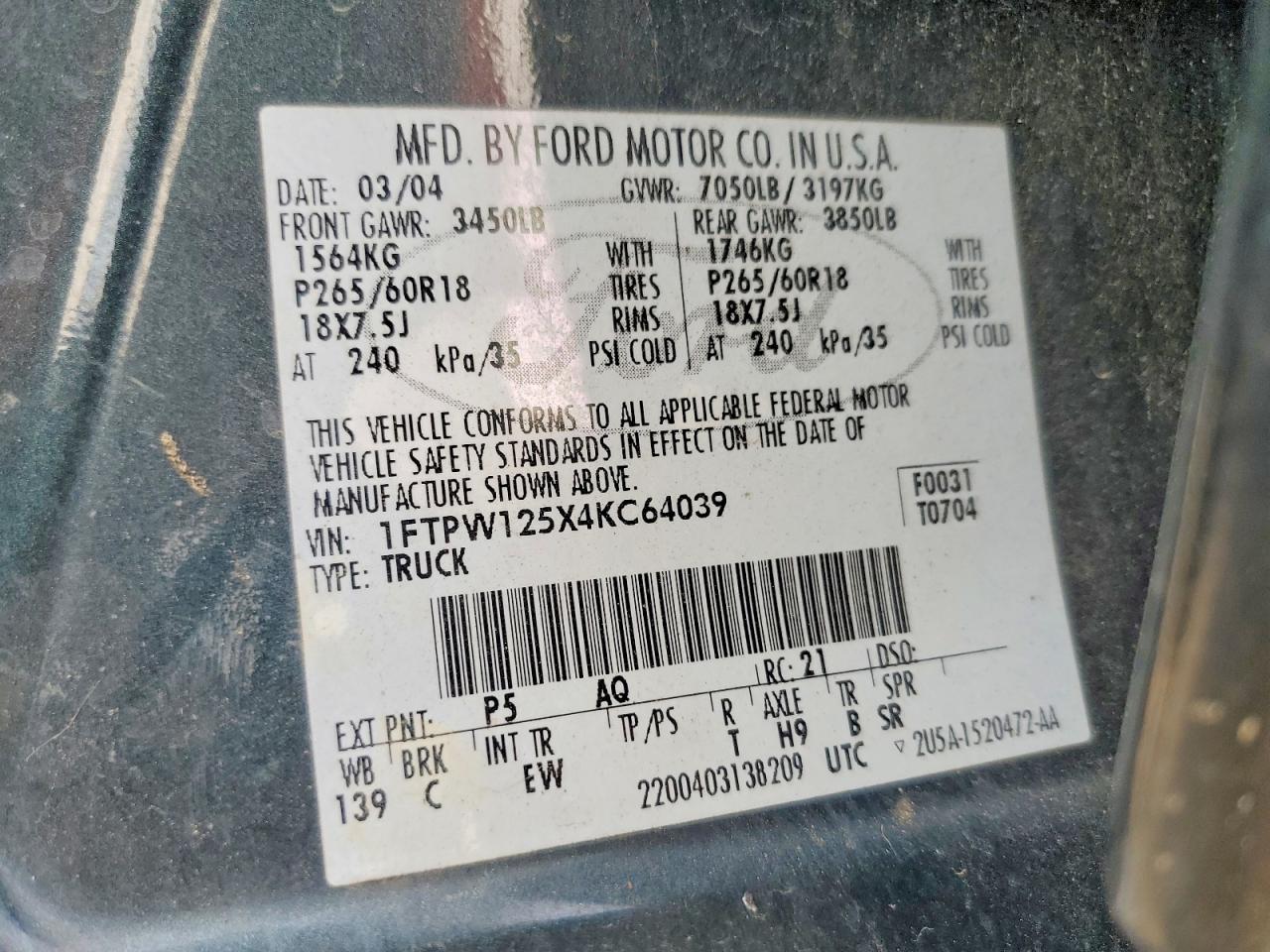 2004 FORD F150 SUPERCREW photo 23