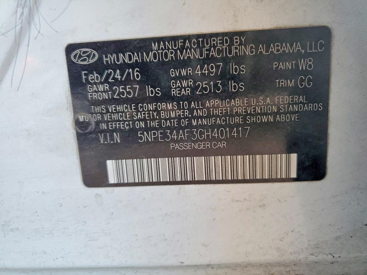 2016 HYUNDAI SONATA LIMITED photo 37