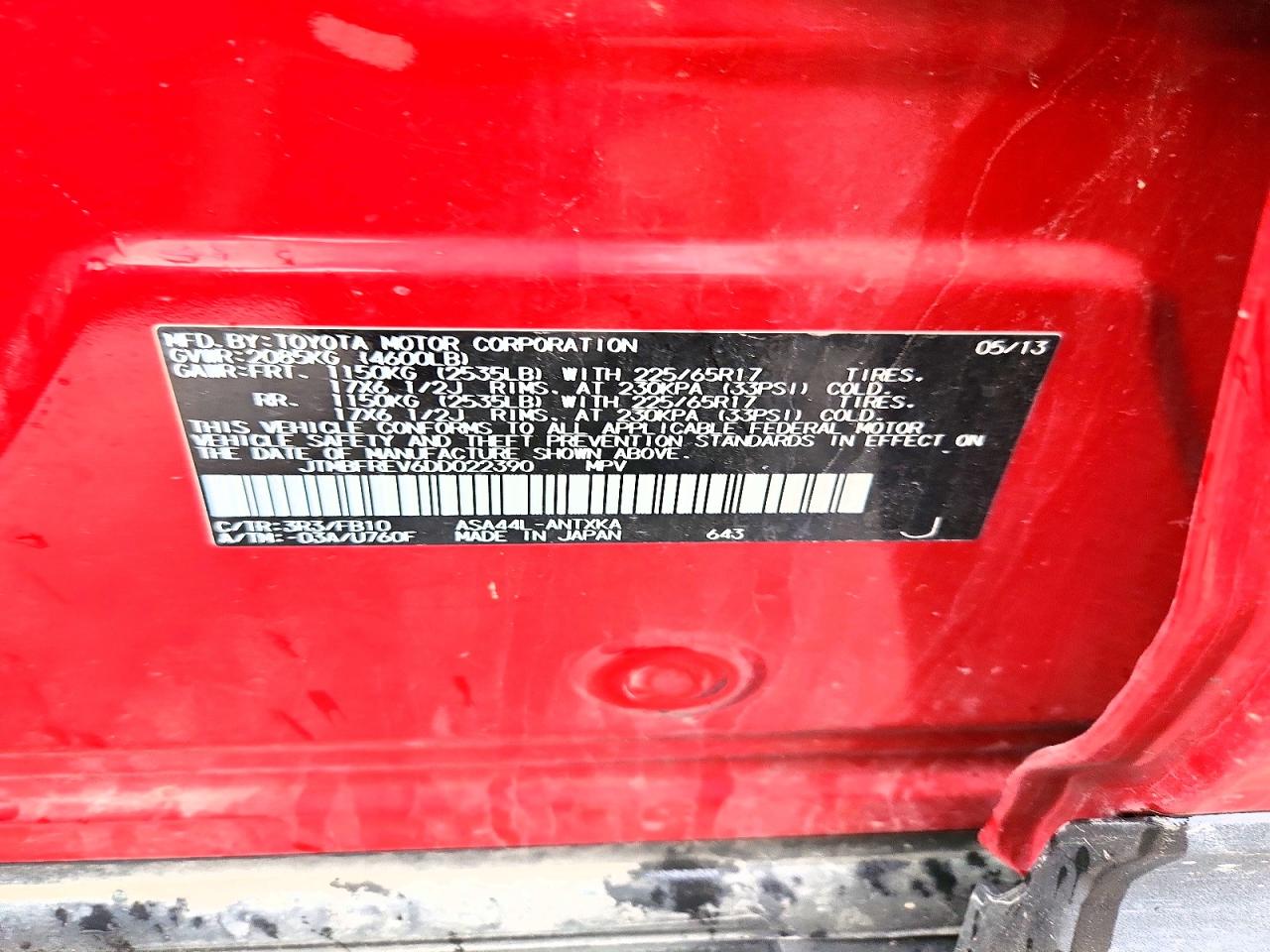 2013 TOYOTA RAV4 LE photo 13