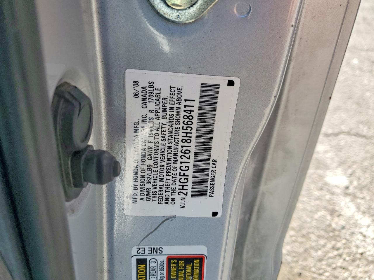 2008 HONDA CIVIC LX photo 25
