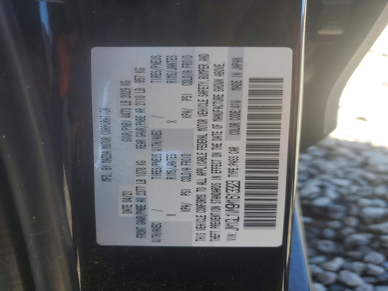 2021 MAZDA 6 TOURING photo 12