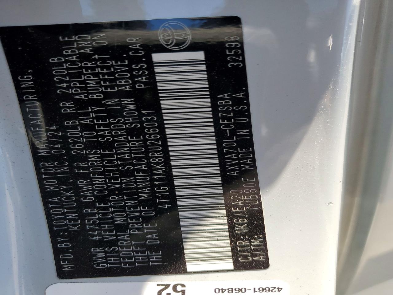 2024 TOYOTA CAMRY SE photo 25
