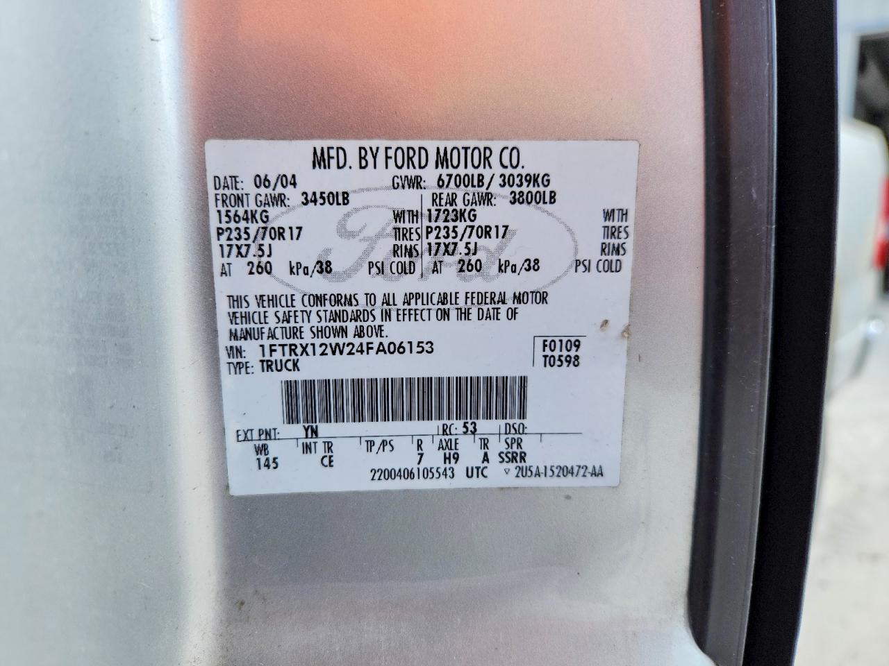 2004 FORD F150 photo 23