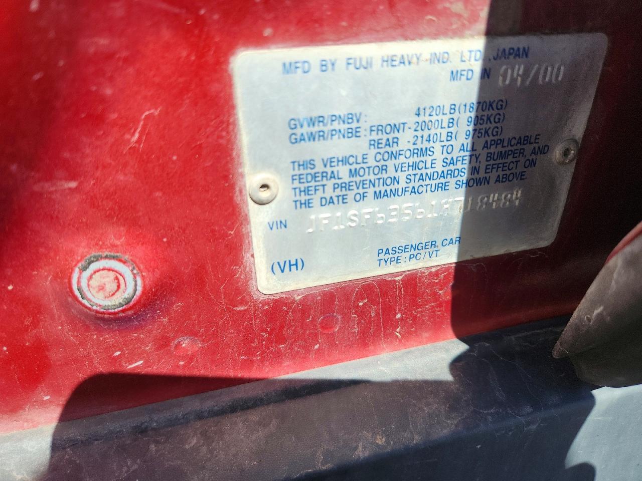 2001 SUBARU FORESTER L photo 23