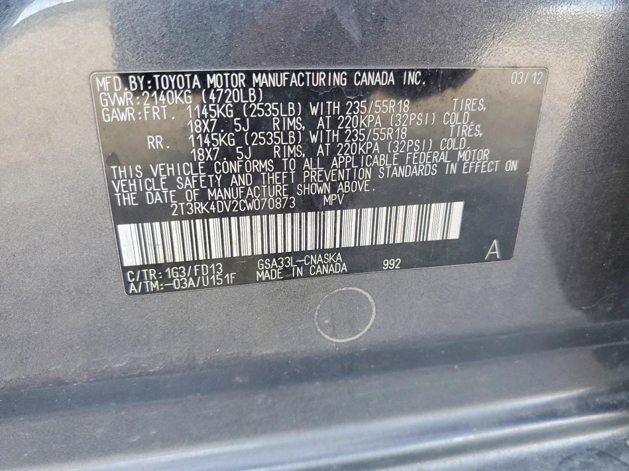2012 TOYOTA RAV4 photo 25