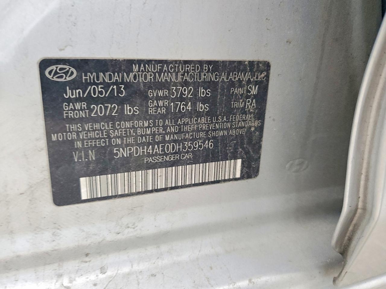 2013 HYUNDAI ELANTRA GLS photo 34
