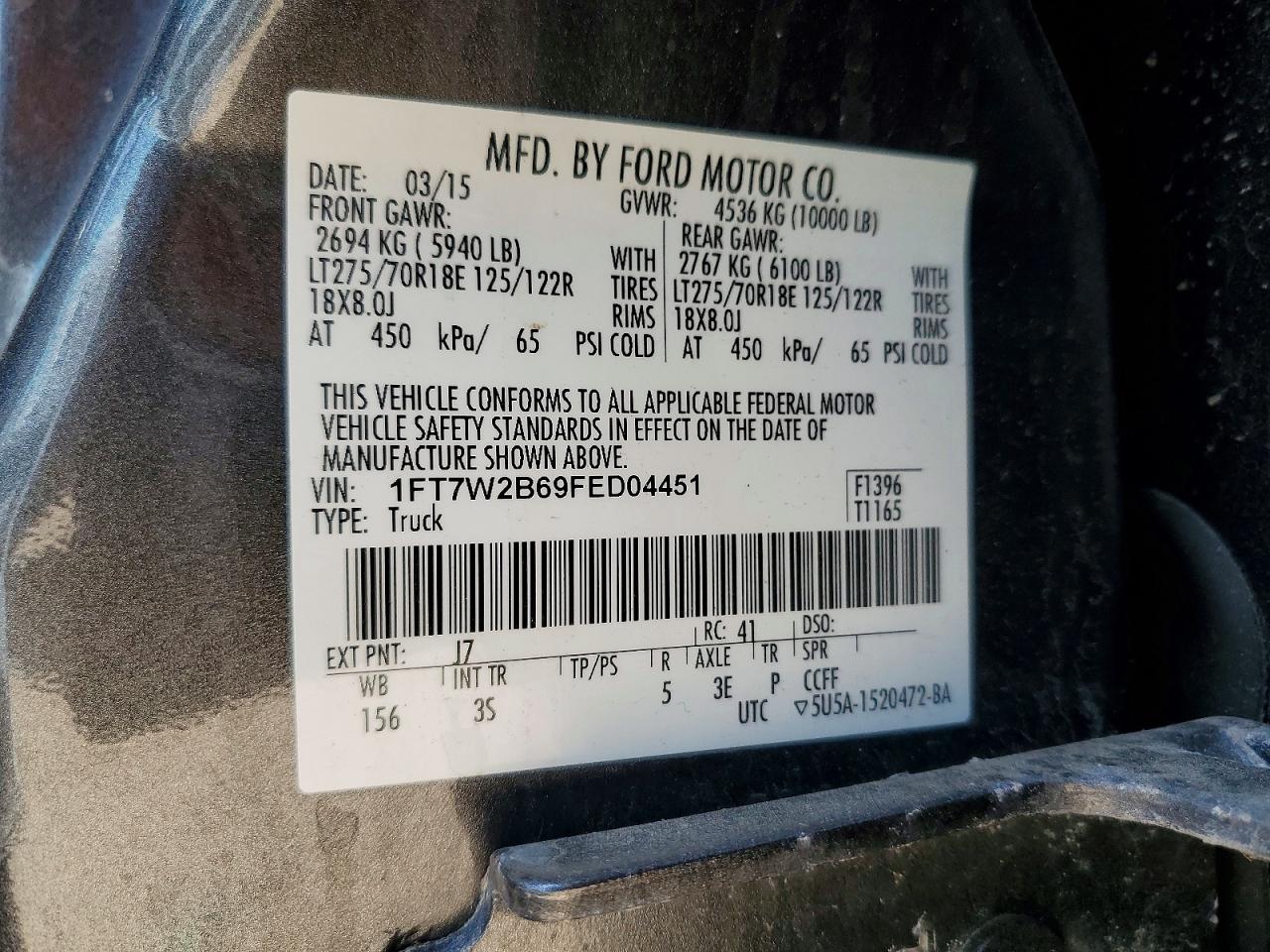 2015 FORD F250 SUPER DUTY photo 23