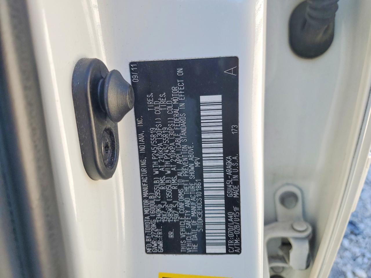 2012 TOYOTA HIGHLANDER LIMITED photo 25