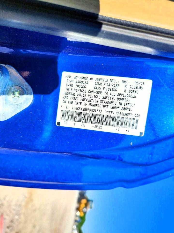 2008 HONDA ACCORD EXL photo 23