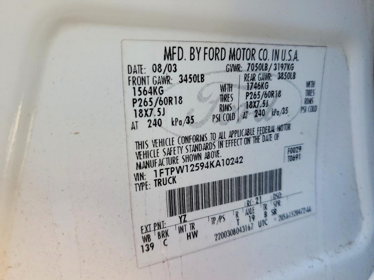 2004 FORD F150 SUPERCREW photo 37