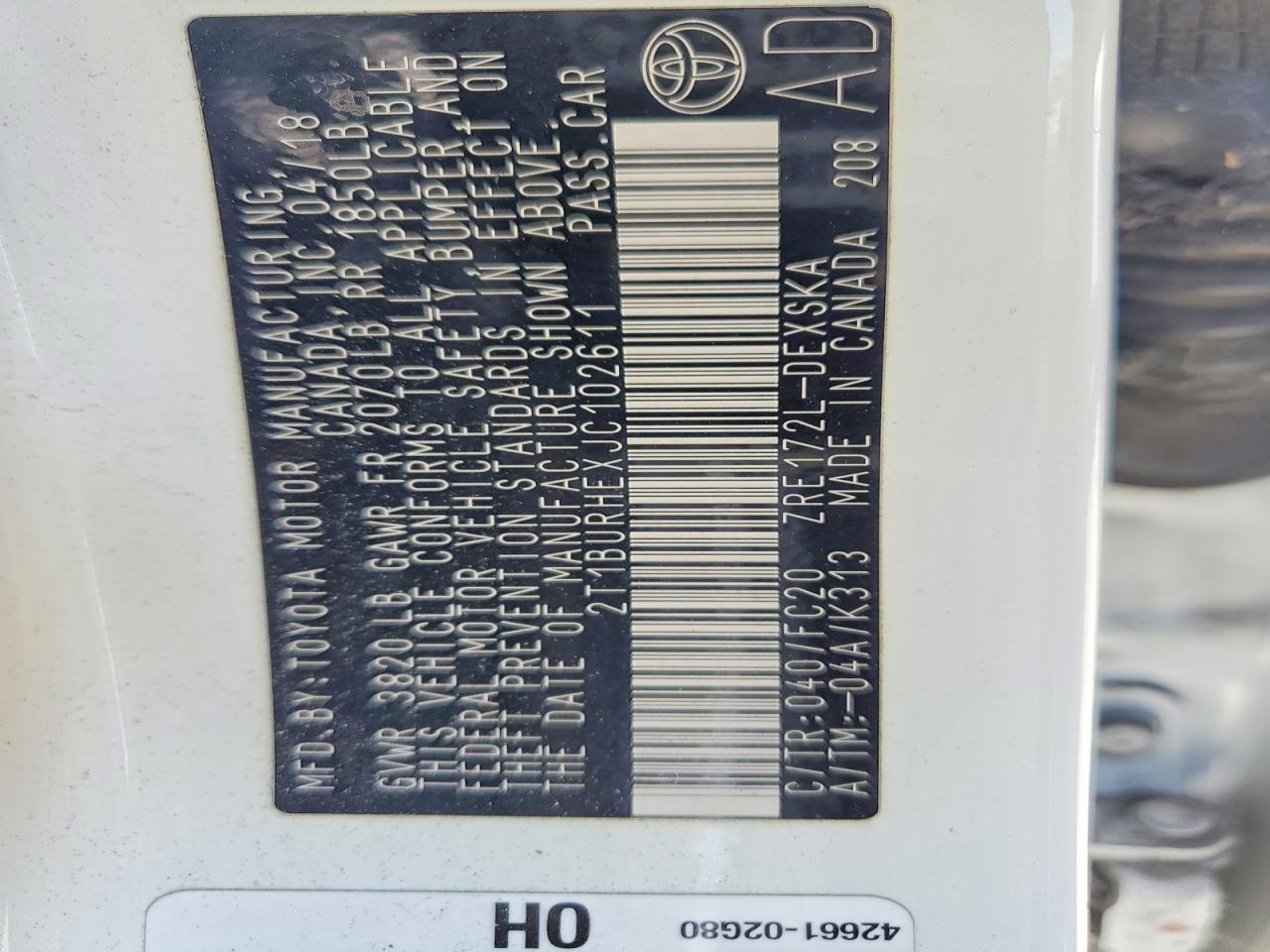 2018 TOYOTA COROLLA SE photo 37