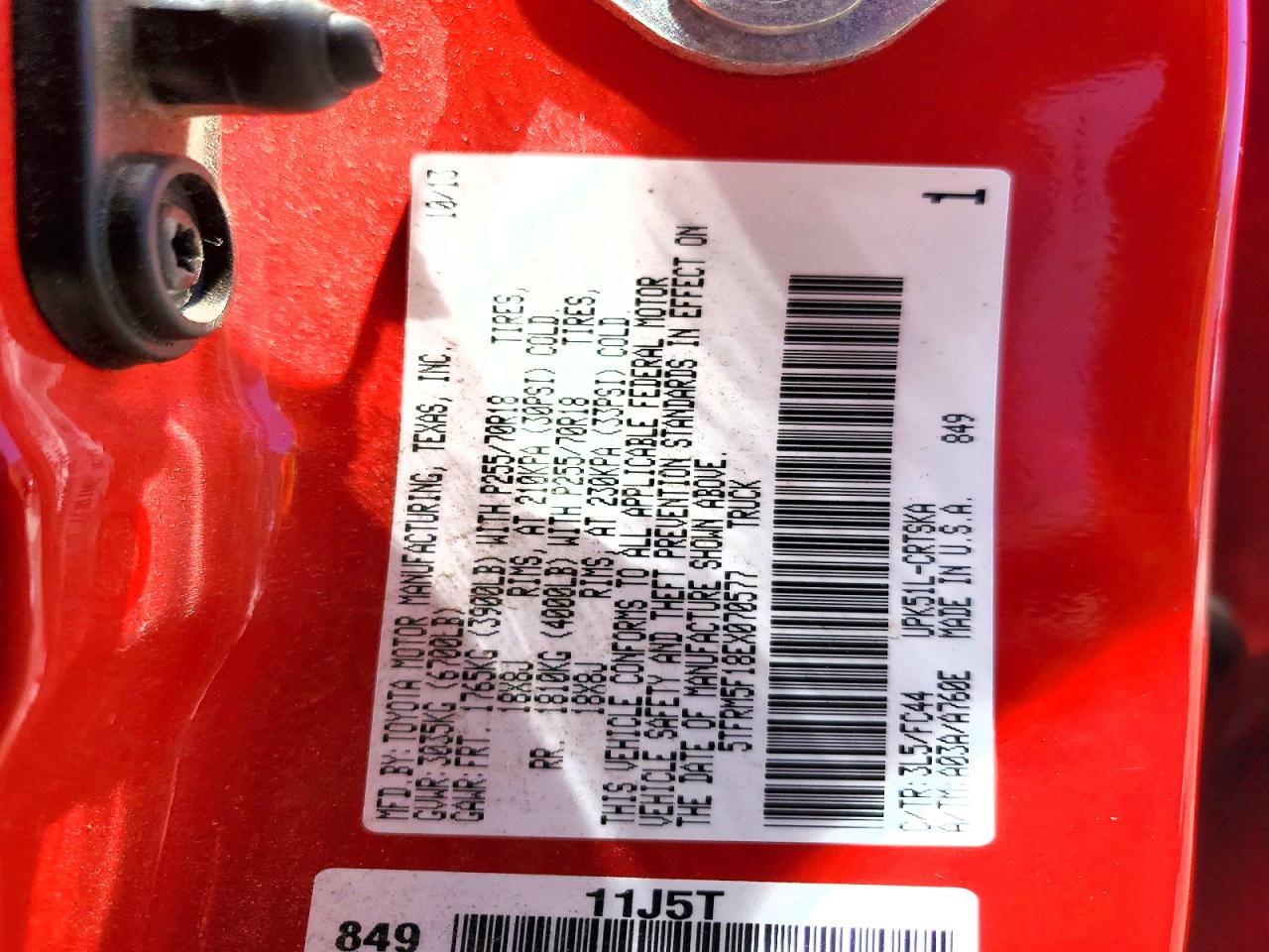 2014 TOYOTA TUNDRA SR5 photo 13