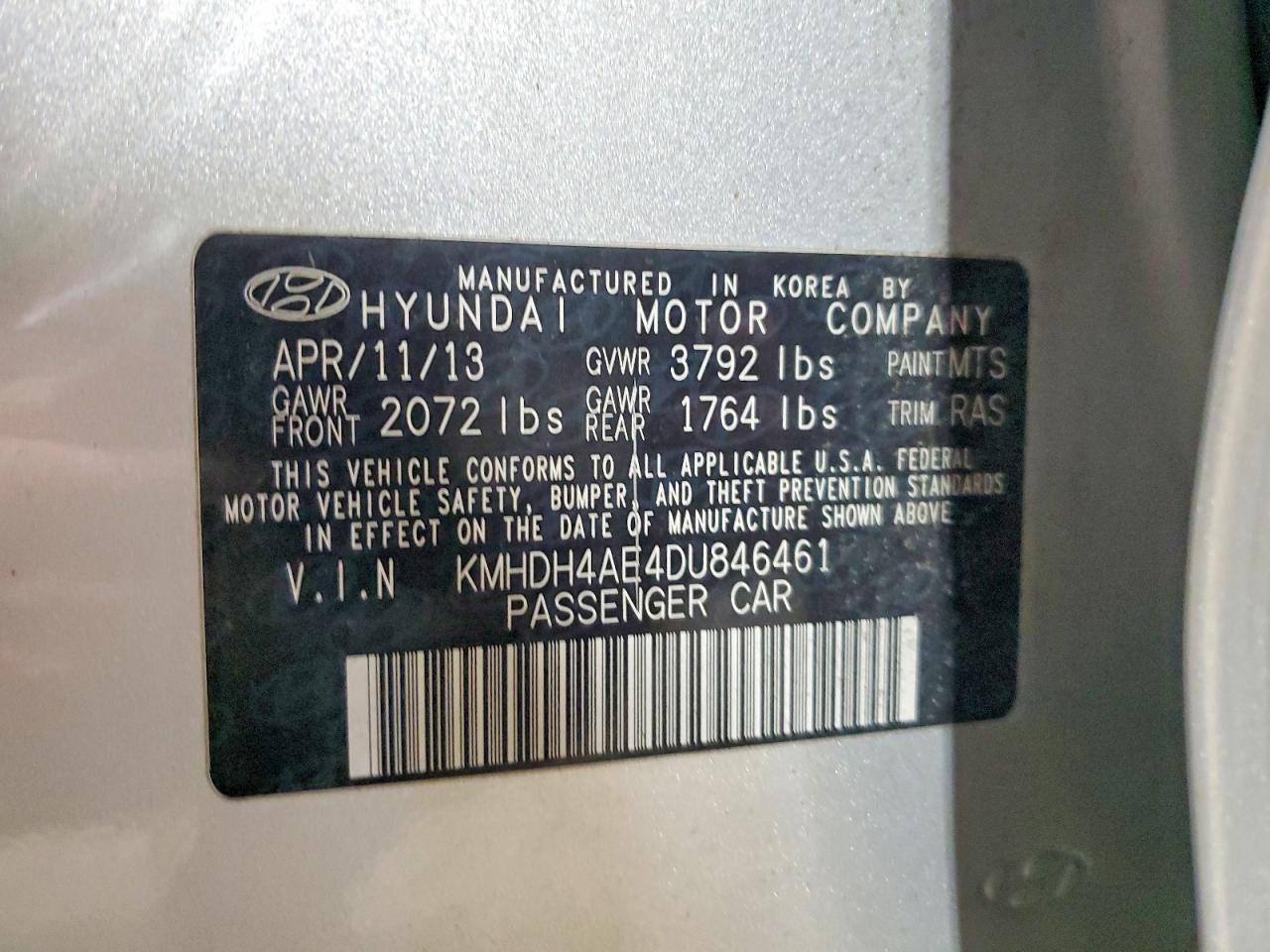 2013 HYUNDAI ELANTRA LIMITED photo 23