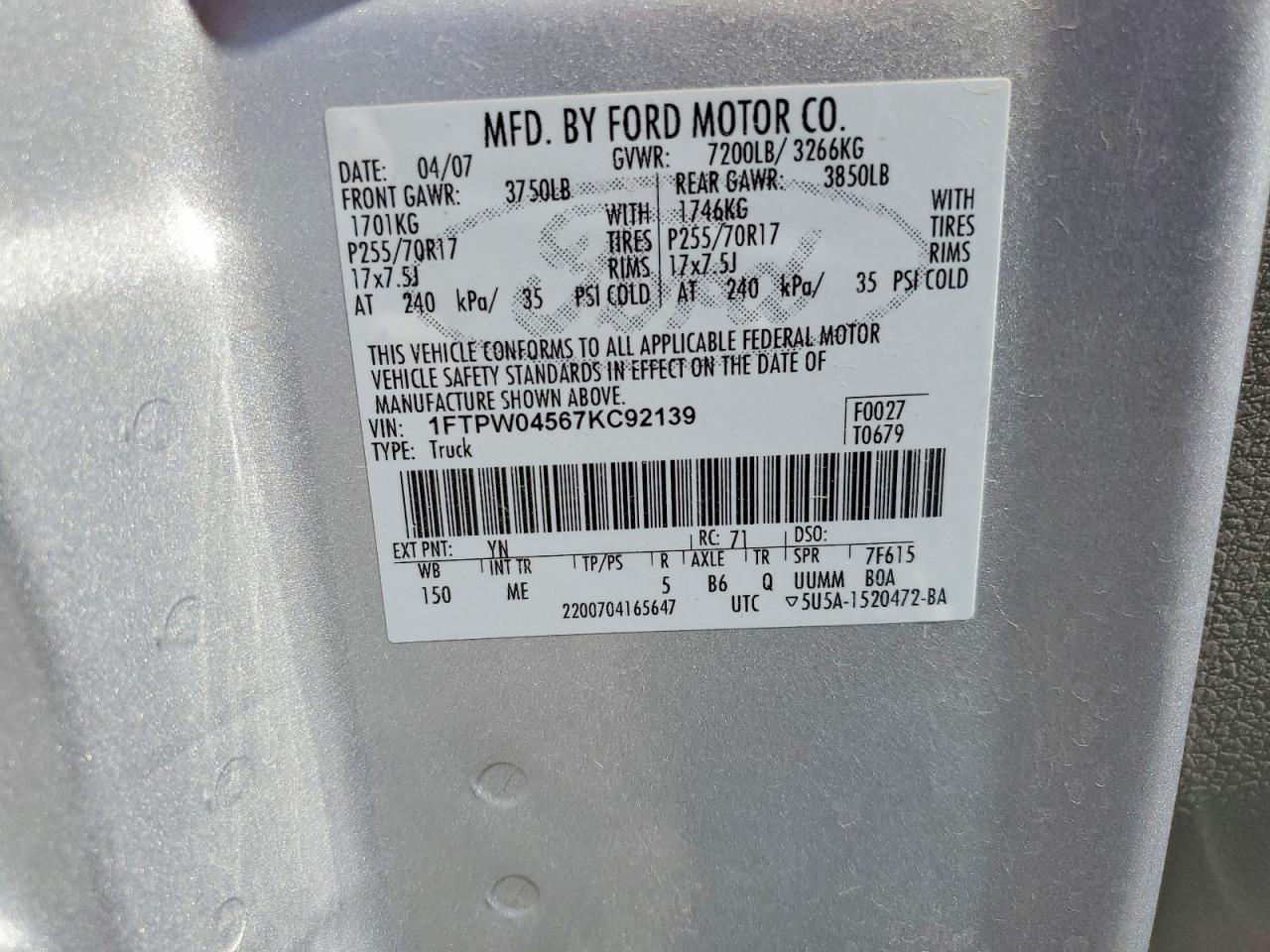 2007 FORD F150 SUPERCREW photo 23