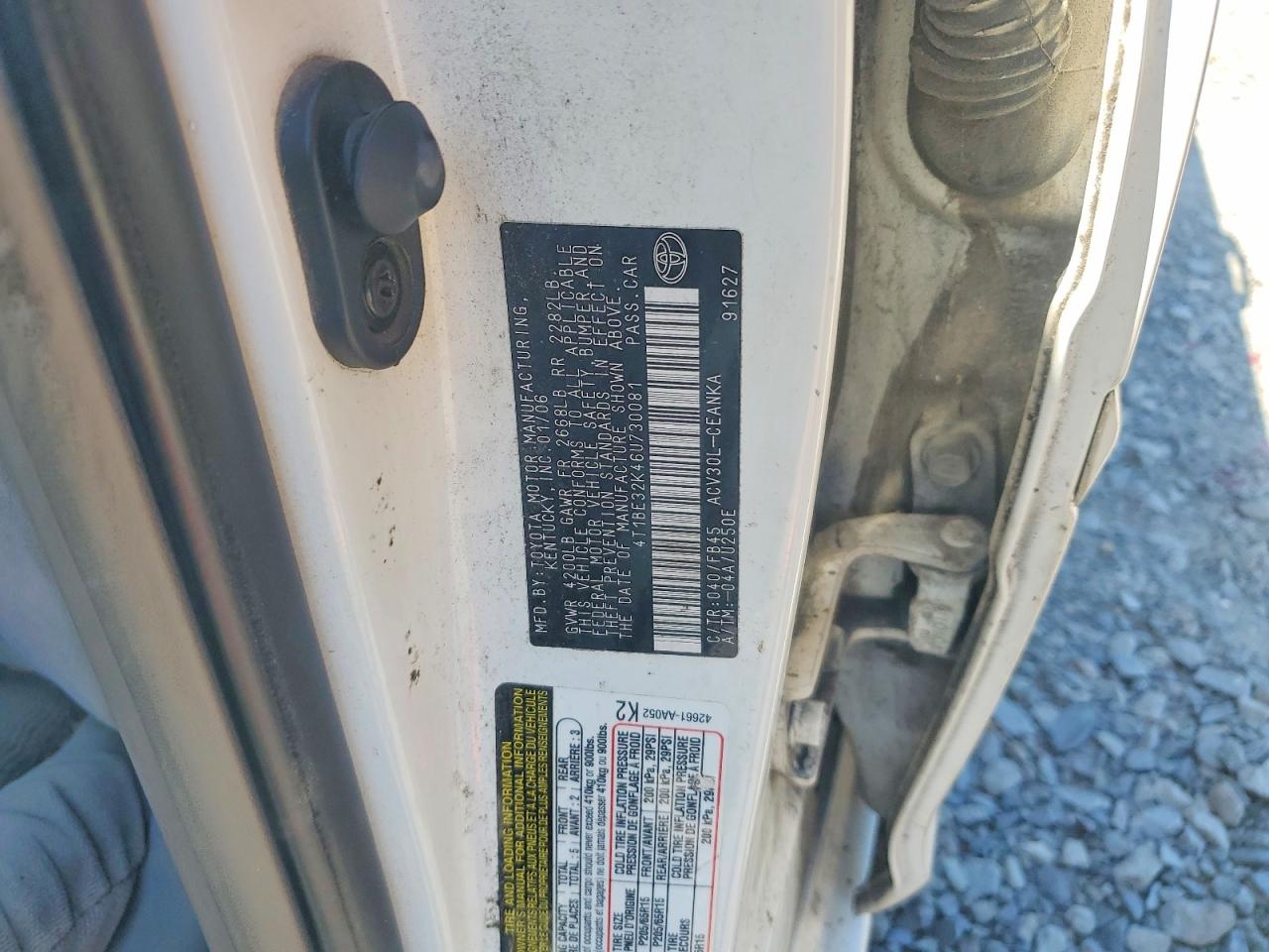 2006 TOYOTA CAMRY LE photo 23