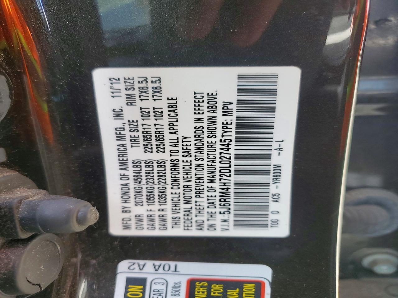2013 HONDA CR-V EXL photo 37