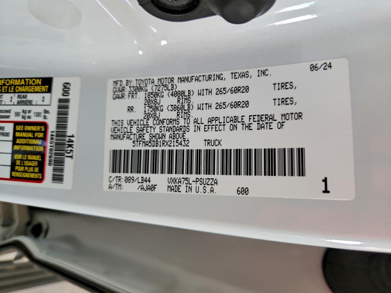 2024 TOYOTA TUNDRA 1794 EDITION photo 25