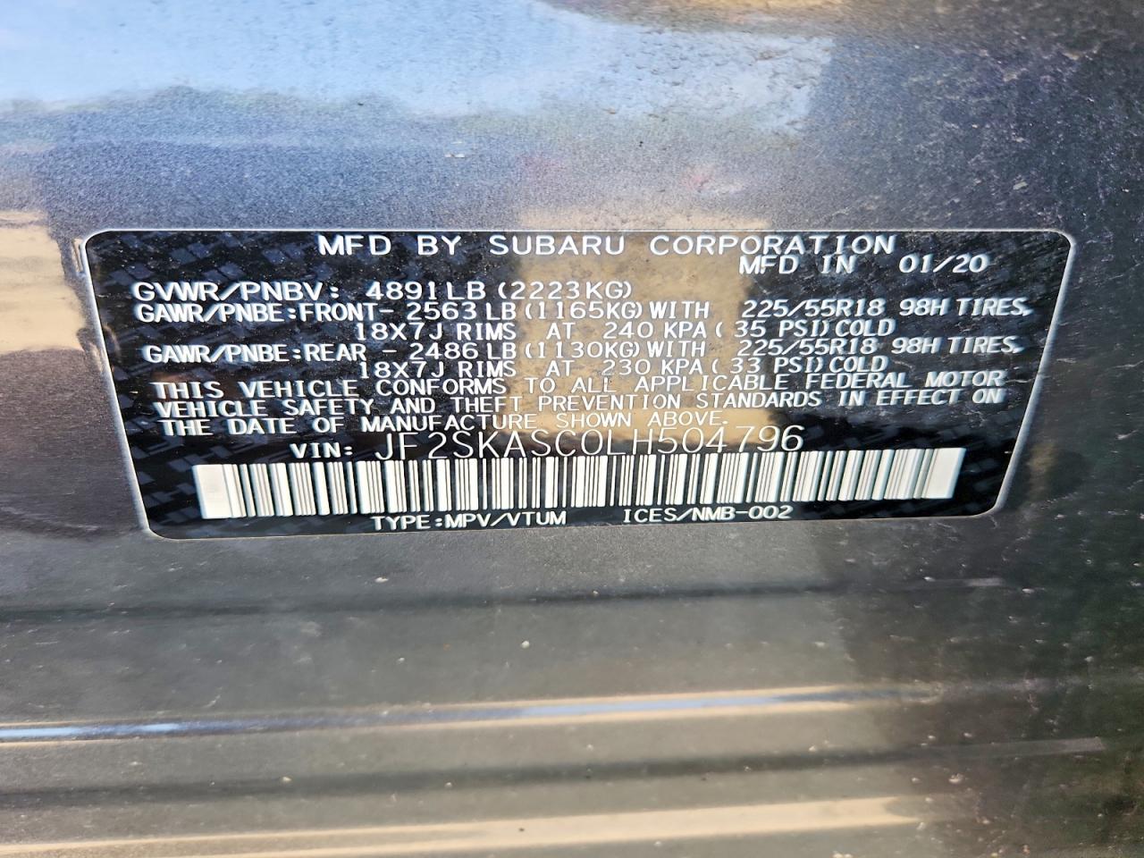 2020 SUBARU FORESTER LIMITED photo 25