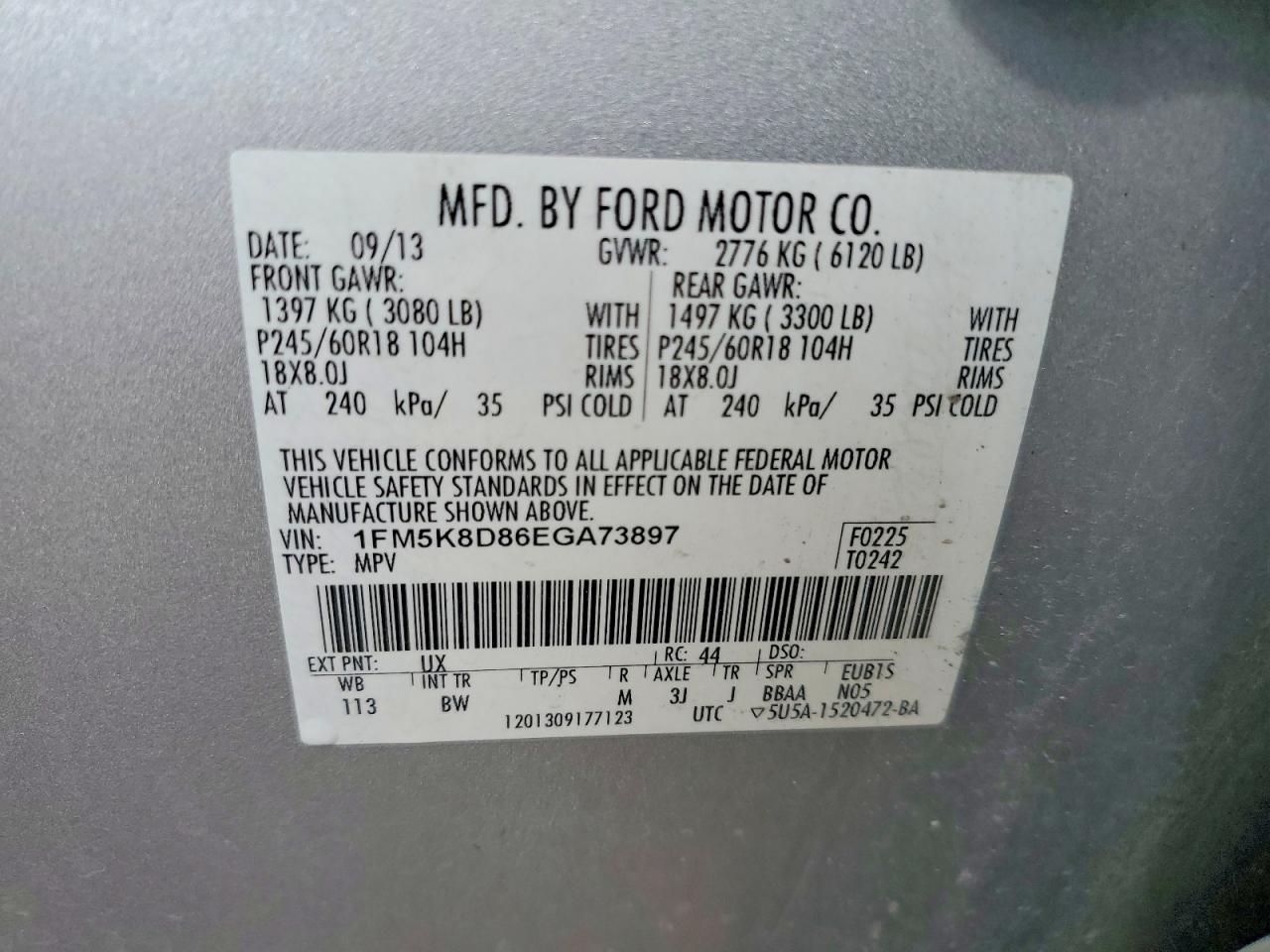 2014 FORD EXPLORER XLT photo 25