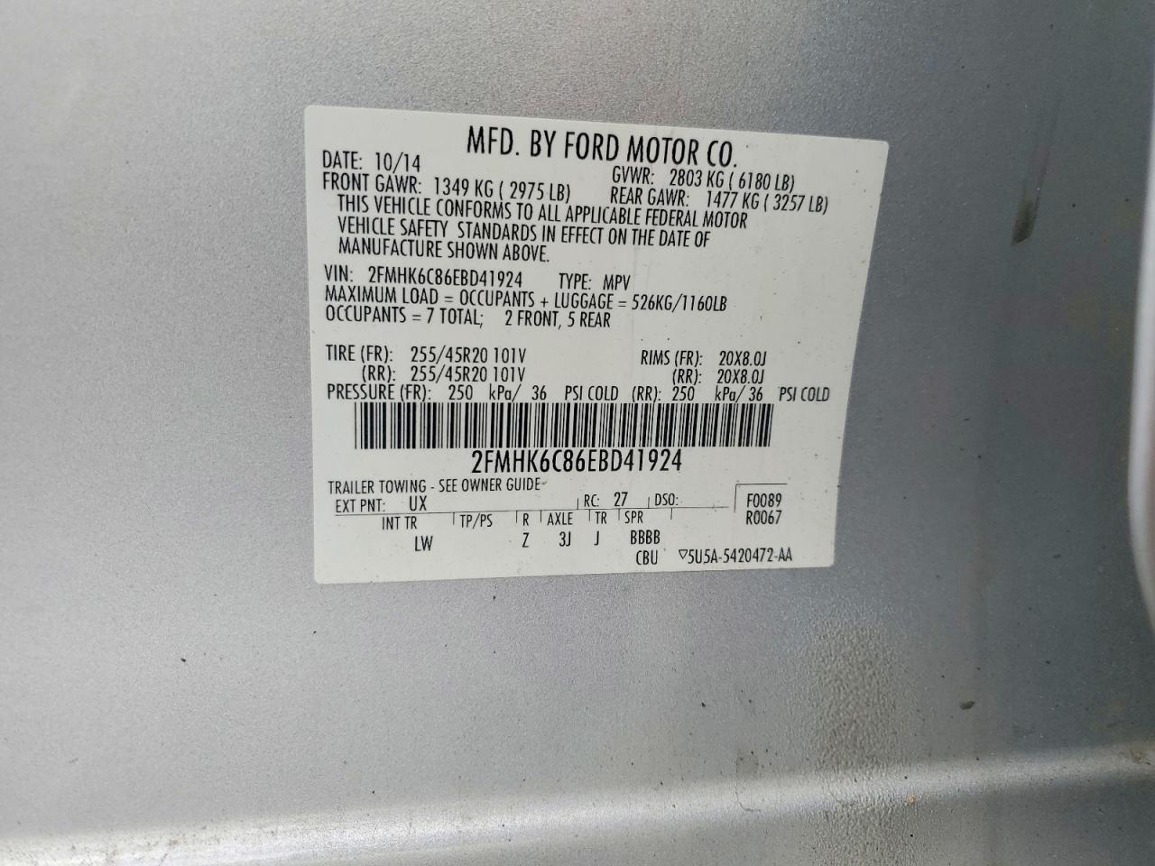 2014 FORD FLEX SEL photo 23
