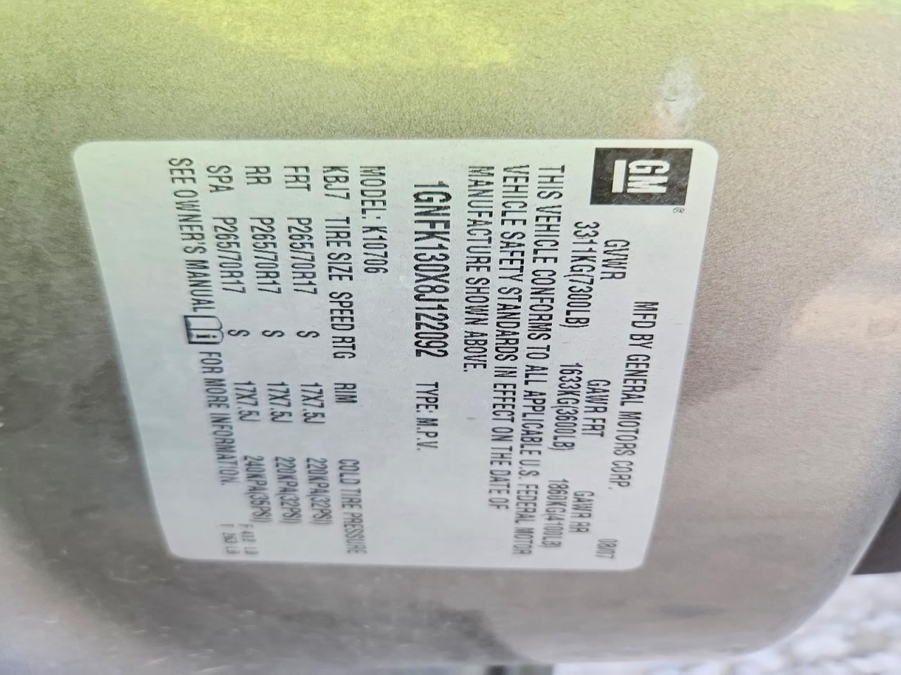 2008 CHEVROLET TAHOE K1500 photo 25