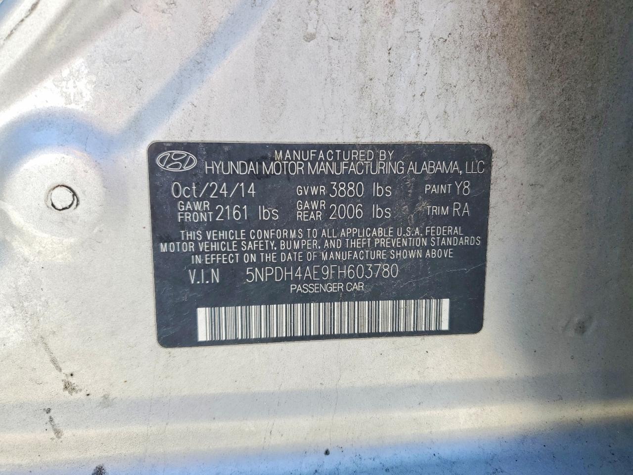 2015 HYUNDAI ELANTRA SE photo 25