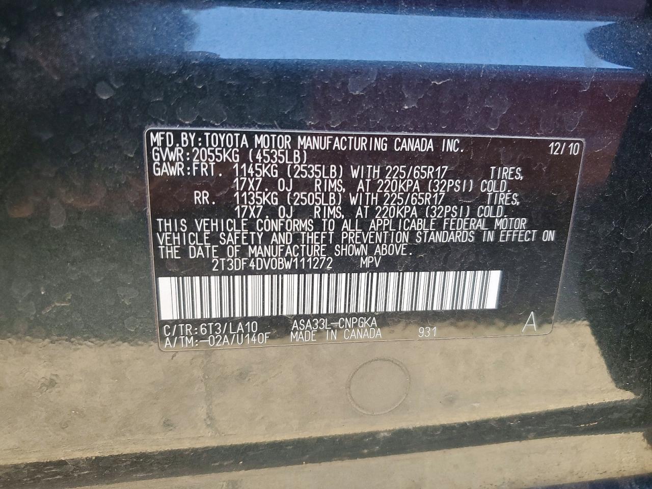 2011 TOYOTA RAV4 LIMITED photo 23