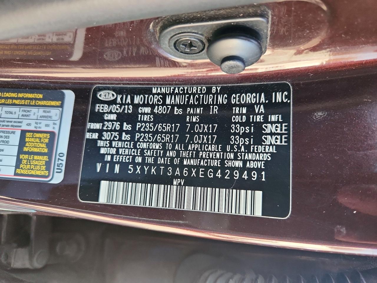 2014 KIA SORENTO LX photo 23