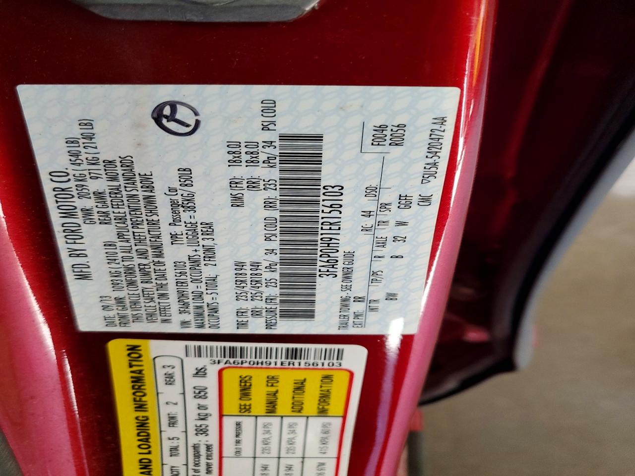 2014 FORD FUSION SE photo 13