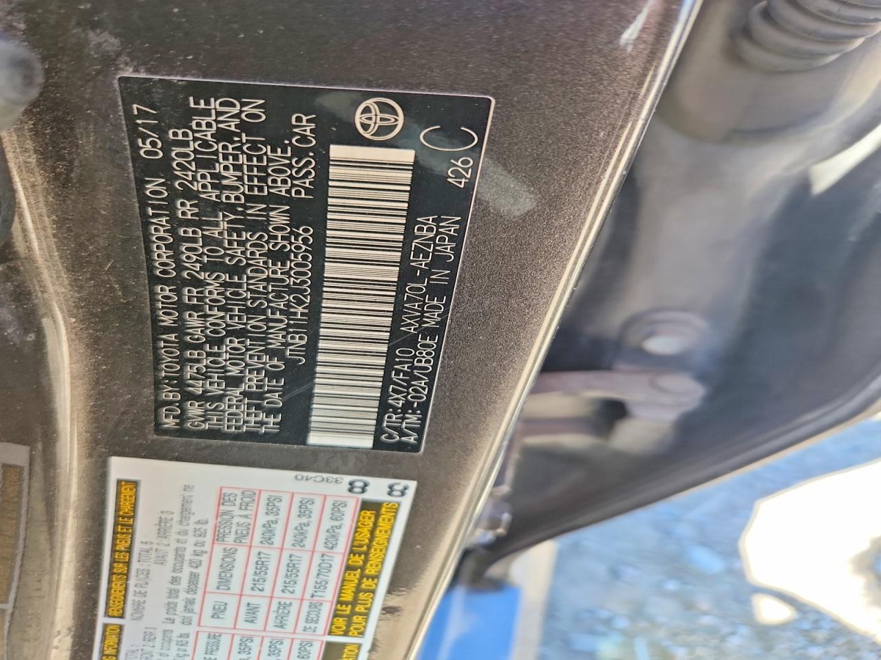 2018 TOYOTA CAMRY LE photo 23