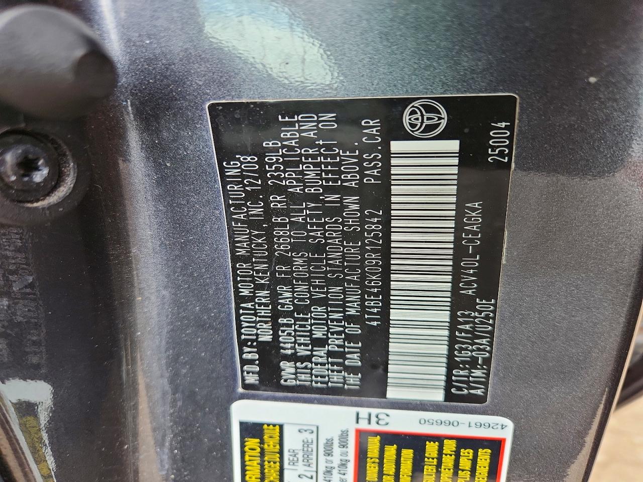 2009 TOYOTA CAMRY XLE photo 23