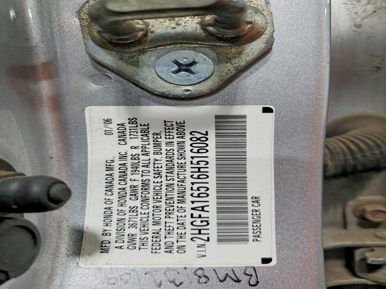 2006 HONDA CIVIC LX photo 37