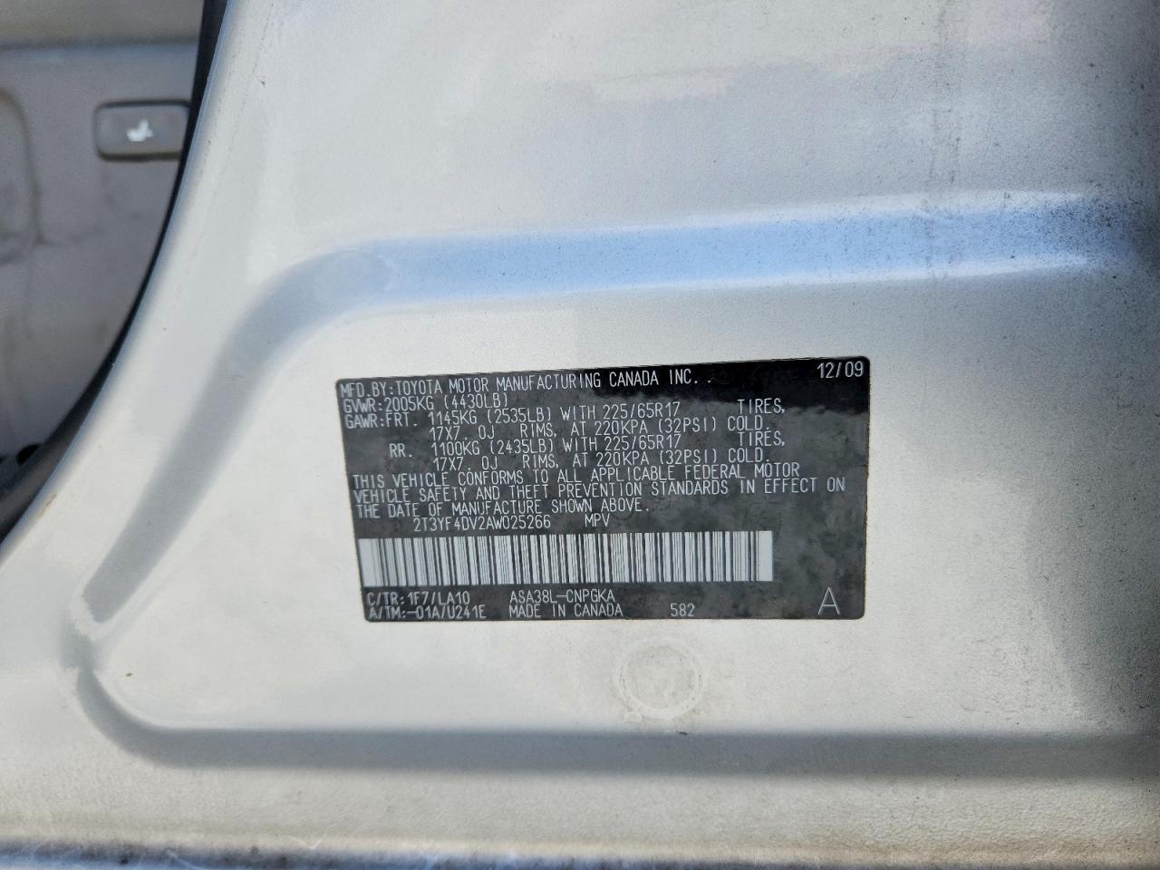 2010 TOYOTA RAV4 LIMITED photo 25