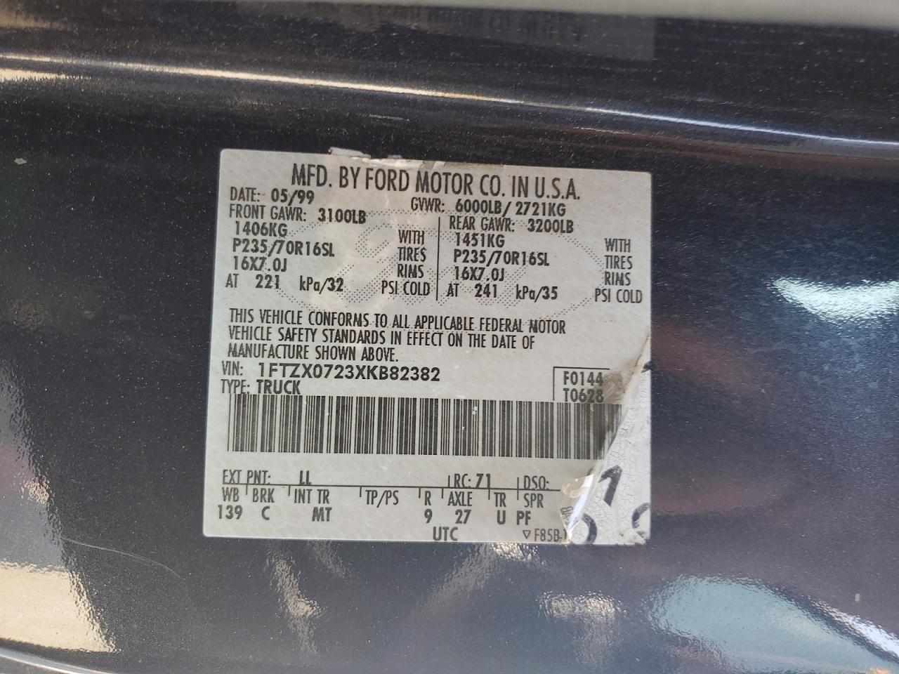 1999 FORD F150 photo 12
