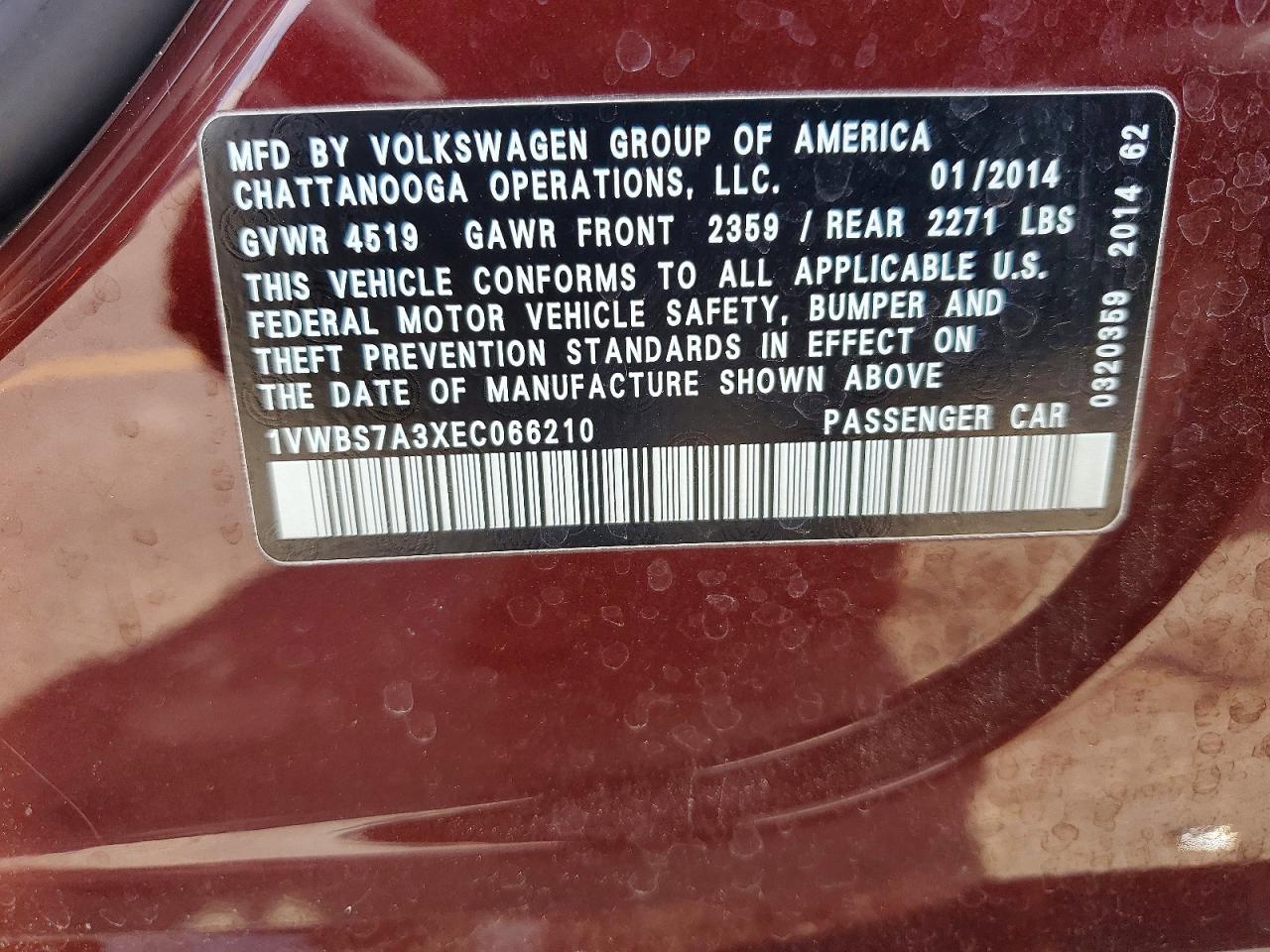 2014 VOLKSWAGEN PASSAT SE photo 23
