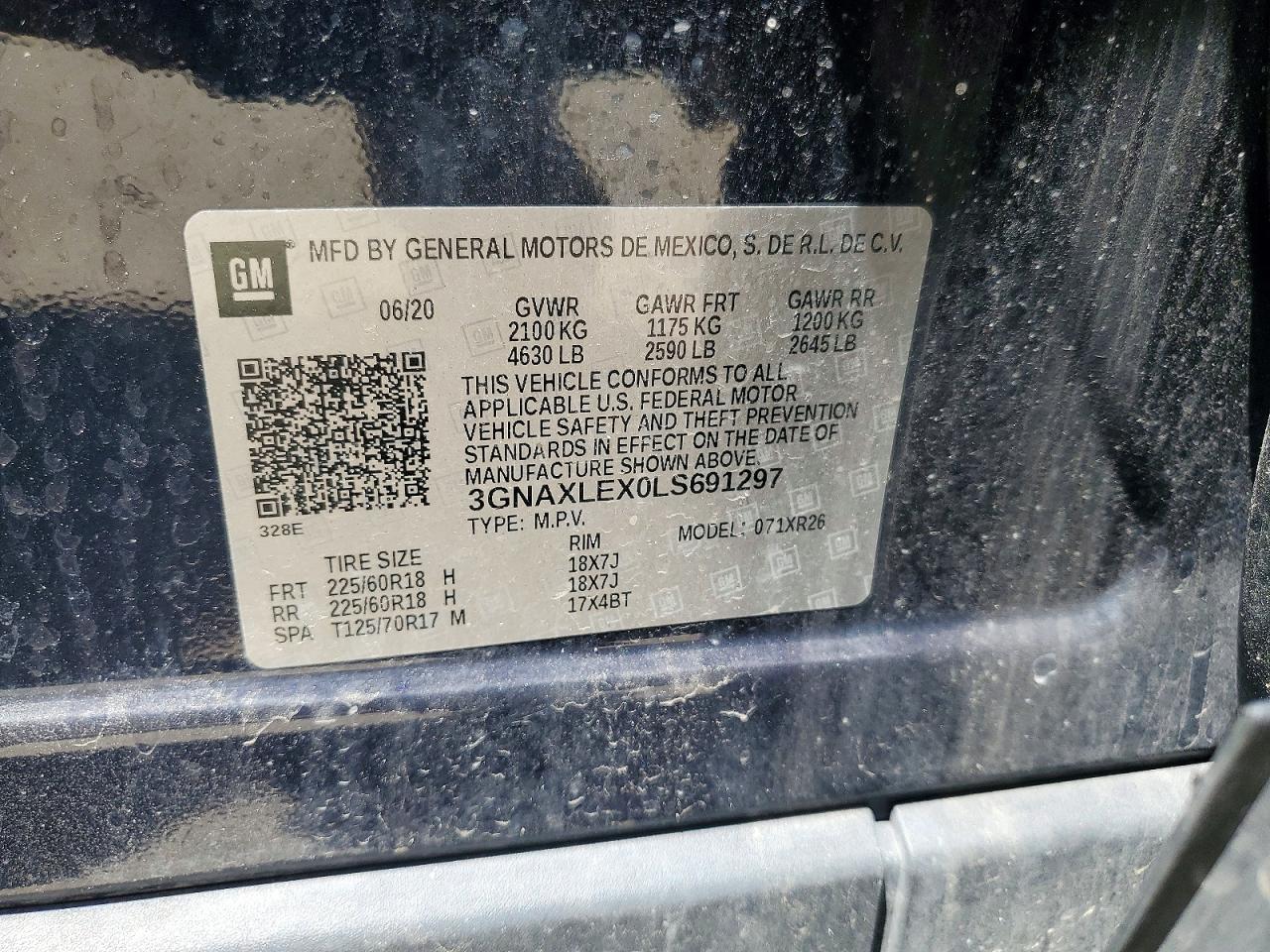 2020 CHEVROLET EQUINOX LT photo 13