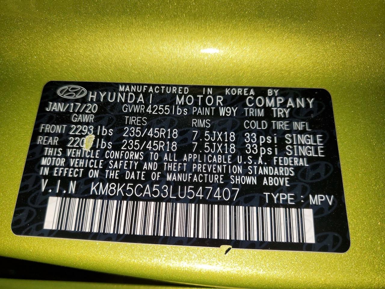 2020 HYUNDAI KONA ULTIMATE photo 27