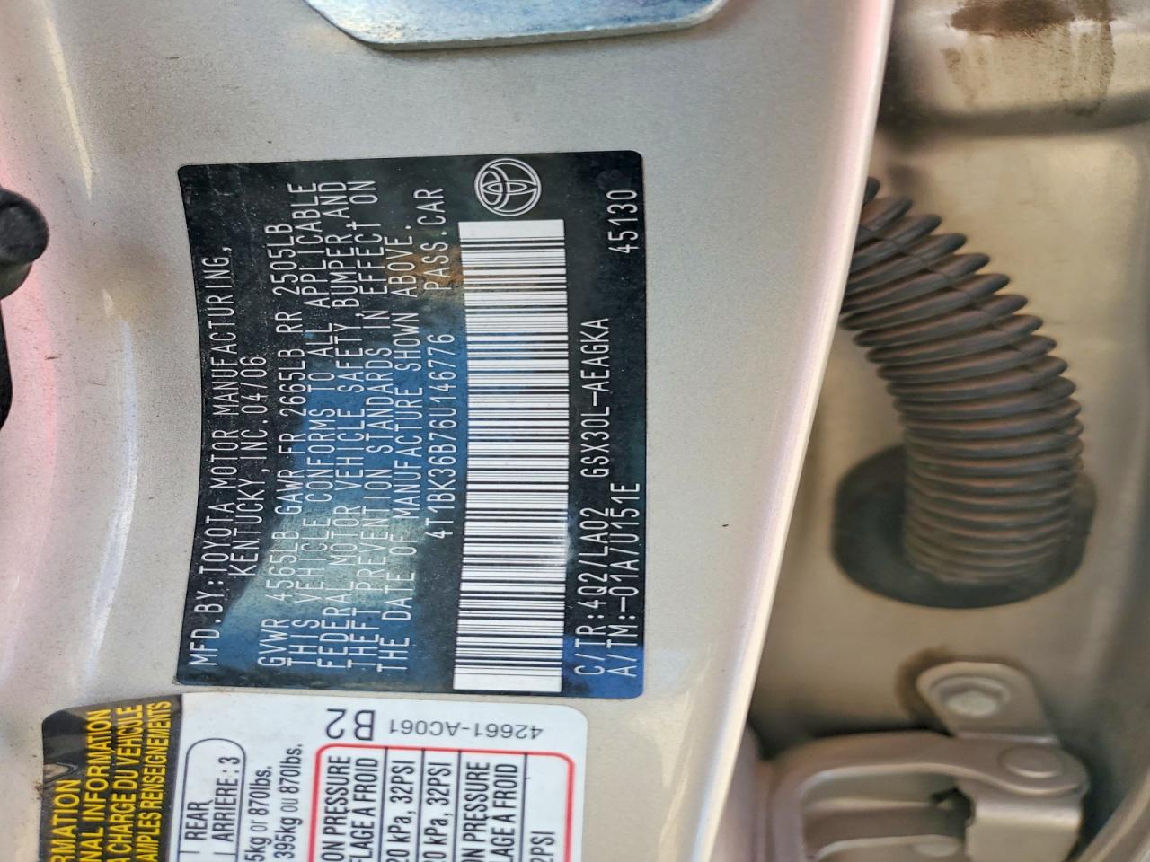 2006 TOYOTA AVALON XLS photo 34