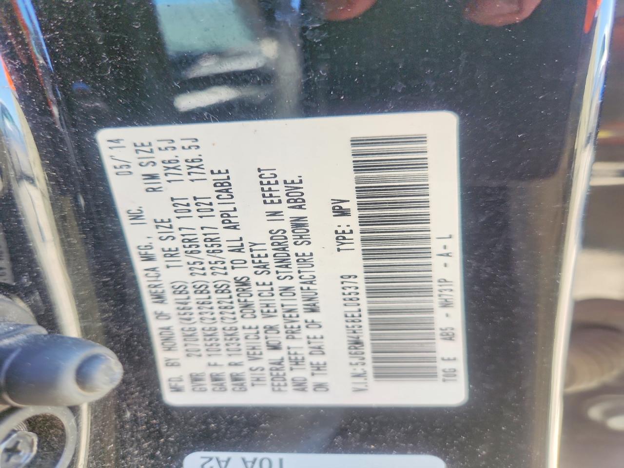 2014 HONDA CR-V EX photo 34