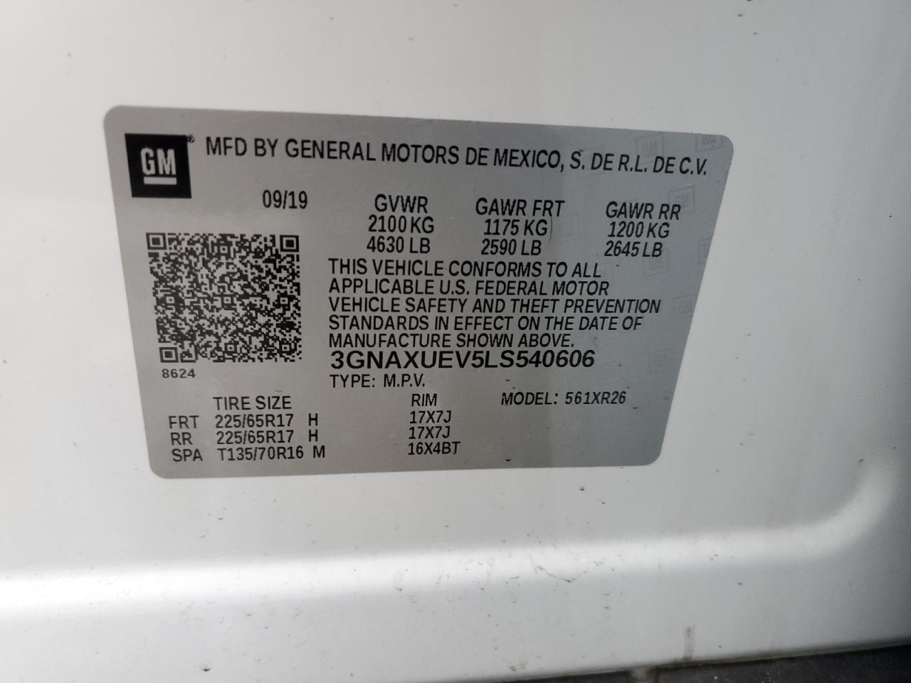 2020 CHEVROLET EQUINOX LT photo 13