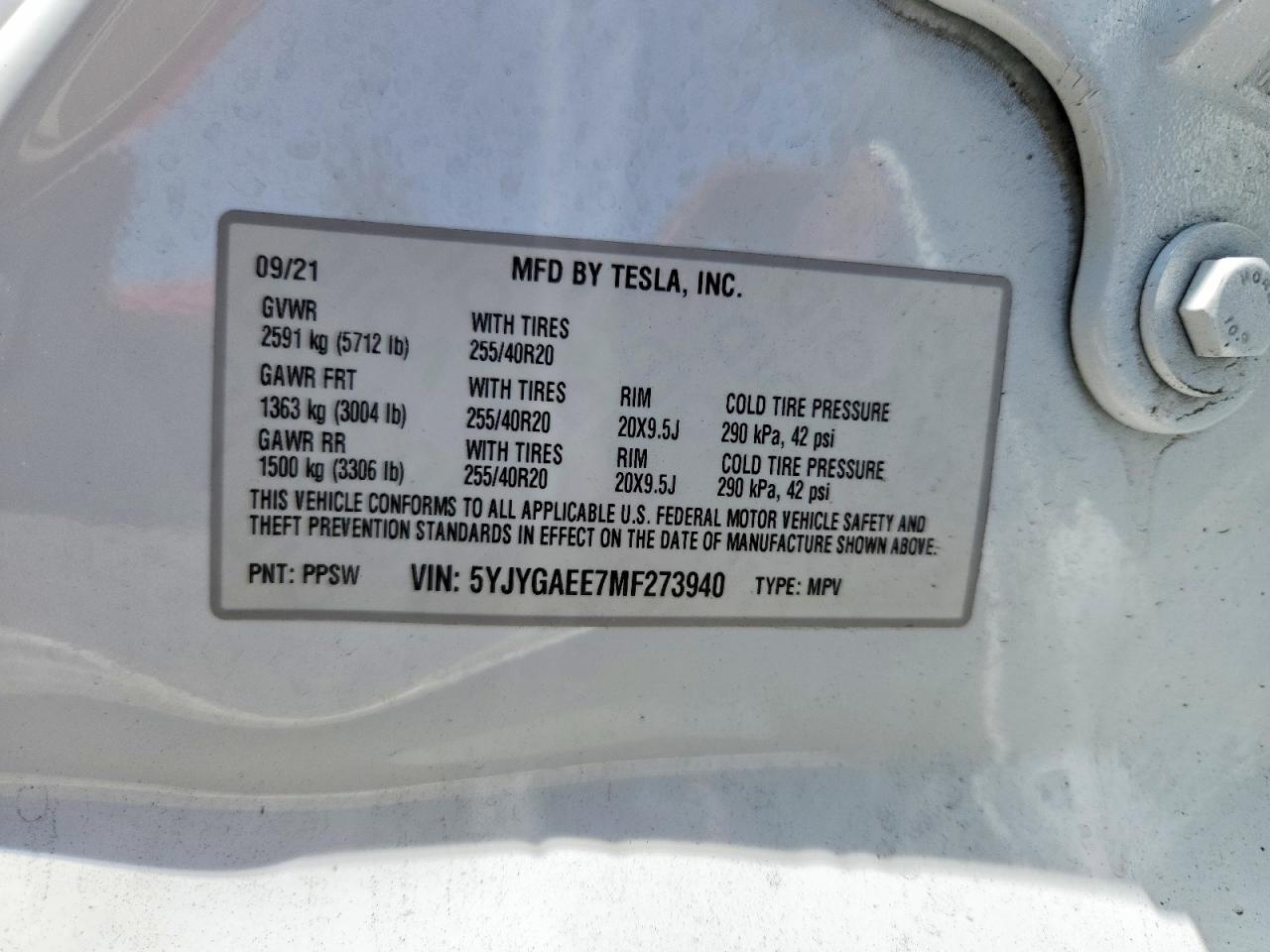 2021 TESLA MODEL Y photo 25