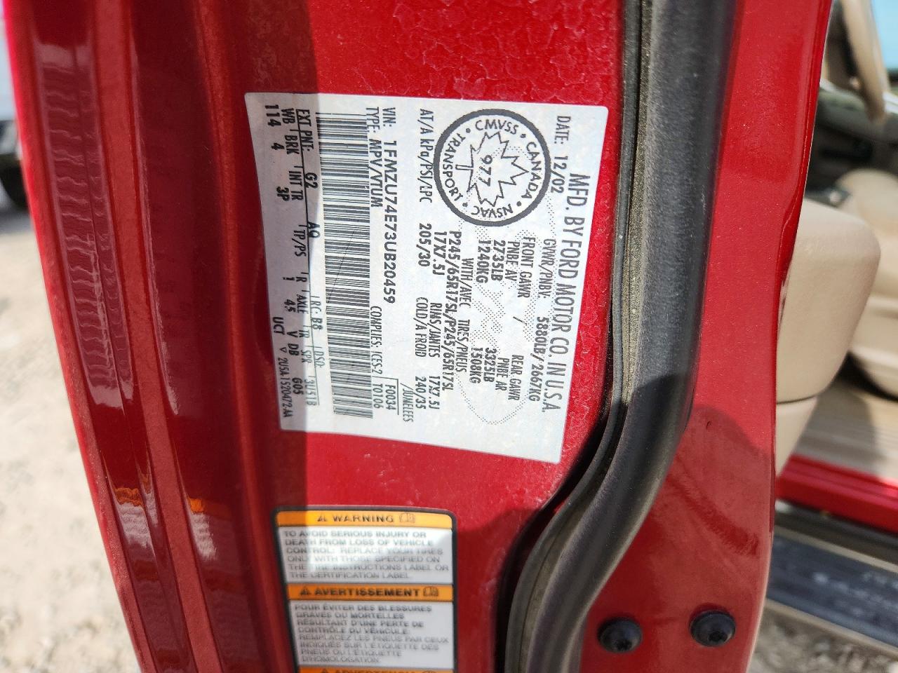 2003 FORD EXPLORER EDDIE BAUER photo 37